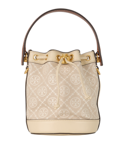 Mini T Monogram Bucket Bag, Canvas, Beige/Brown, MIV, DB, 2*
